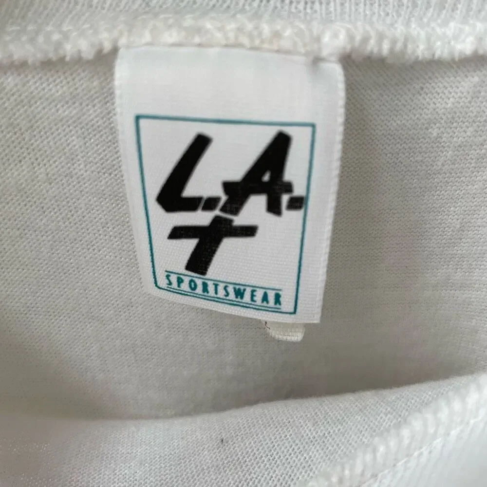 Vintage 90s 98 LA T Crystal Bay MDA Waterpalooza Cropped Tshirt OS S M L - Picture 5 of 8